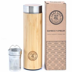 Best Bamboo Tumbler with Tea Infuser & Strainer For Him