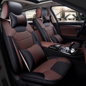 Coffee Microfiber Leather Universal Fit seat Covers Set