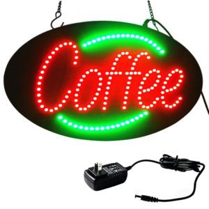 New Coffee Bar 24H LED Neon Open Sign
