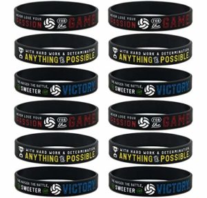 Volleyball Motivational Silicone Bracelets