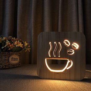 Wooden Coffee Nightlight Gift
