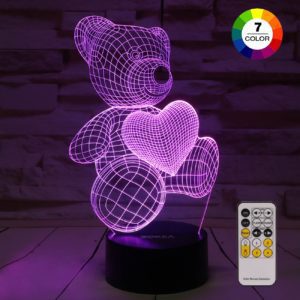 Teddy Bear Lamp Gift For Her On 4th Anniversary