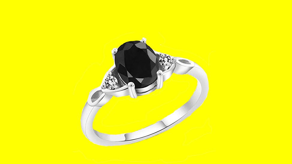 Luxury Black Diamond Ring - 5th anniversary gifts