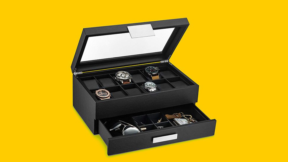 Watch Box With Valet Drawer