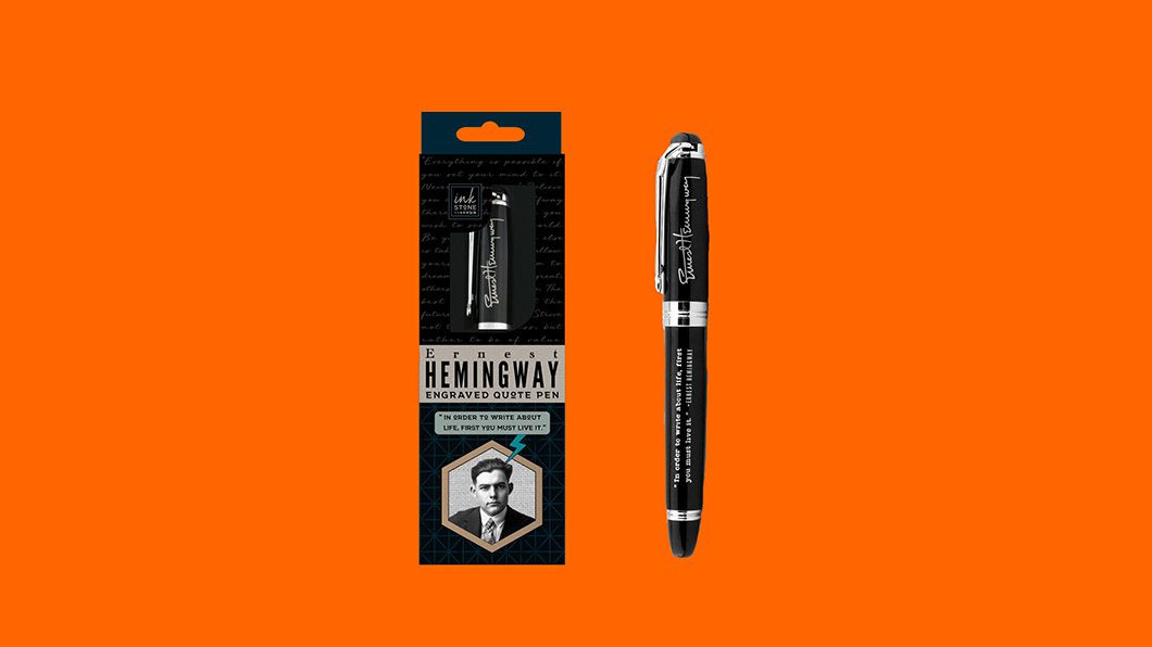 Hemingway Engraved Quote Pen