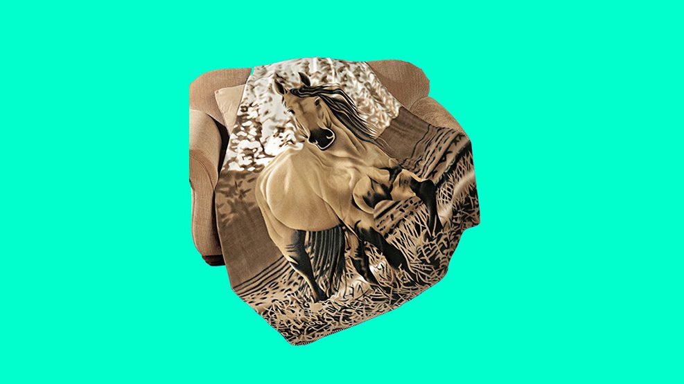 Horse Print Throw Blanket - Gifts For Horse Lovers