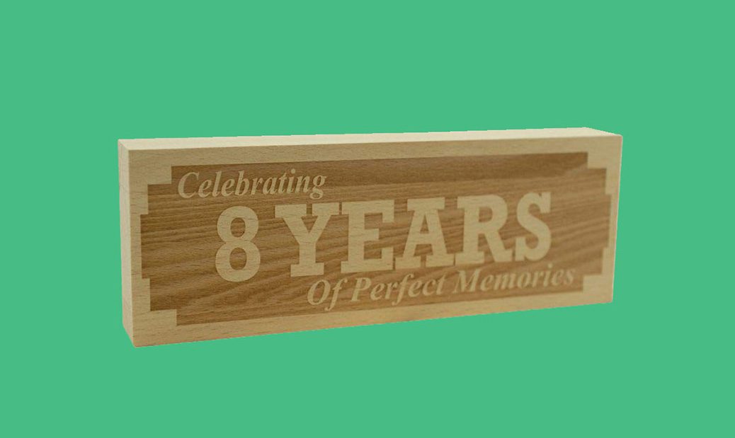 Personalized Table Standing Ornament - 8 year anniversary gifts