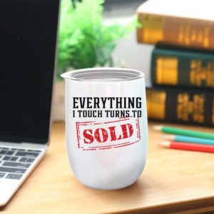 Glitter White Tumblers - Gifts For Realtors