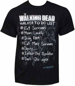 Walking Dead Walker To Do List T-shirt