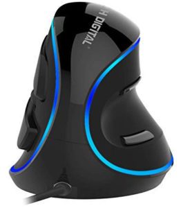 Digital Wired Ergonomic Vertical USB Mouse - Tech Gifts