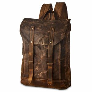 Men's Waxed Canvas Backpack - Tech Gifts
