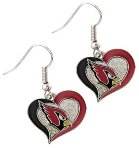 Arizona Cardinals Heart Earrings
