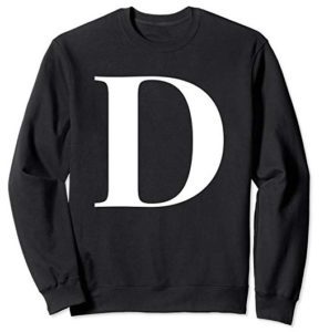 D Letter Print T-shirt - Gifts That Start With D