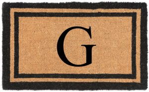 G Monogrammed Welcome Mat - Gifts That Start With G