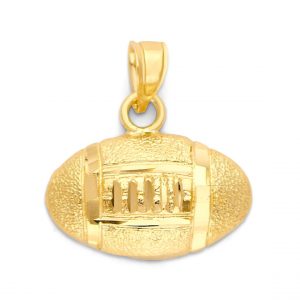 10k Gold Football Necklace Coach Gift