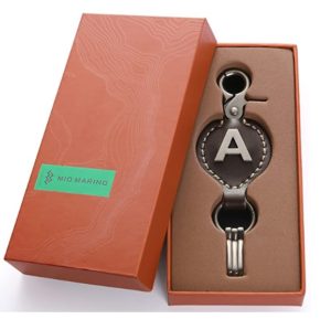 Leather Alphabet Keychain