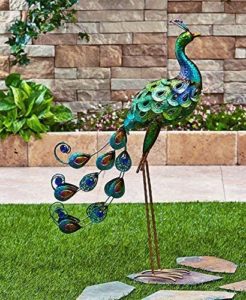 Metallic Peacock Figure