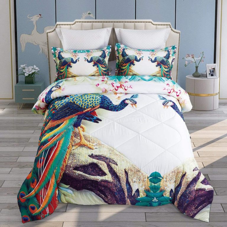 10 Hilarious Peacock Gifts In 2023 Top Peacock Gift Ideas   Peacock Bedding Comforter Sets 768x768 