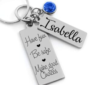 Personalized Keychain Gift For Teen Girls