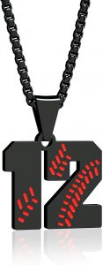 Baseball Jersey Number Necklace Players Gifts