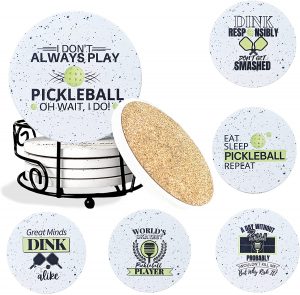 Funny Pickleball Ceramic Coasters