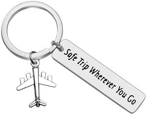 Safe Travels Keychain Wherever You Go Gifts For Flight Attendants