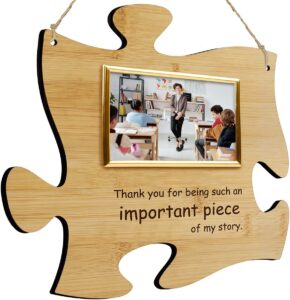 A Great Teacher Hanging Puzzle Sign
