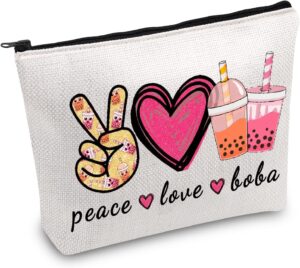 Peace Love Boba Cosmetic Bag