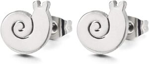 Women's Spiral Snail Stud Earrings