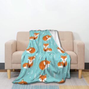 Fox Flannel Fleece Blanket