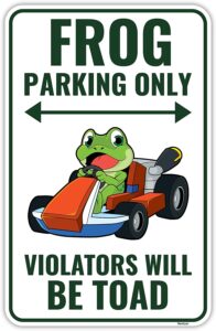 Frog Parking Sign Decor