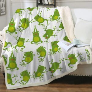 Frog Themed Throw Blanket