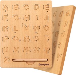 Wooden Letters Practicing Board That Begins With The Letter W