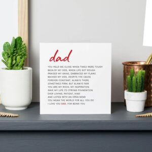 Personalized Note Card for dad from son